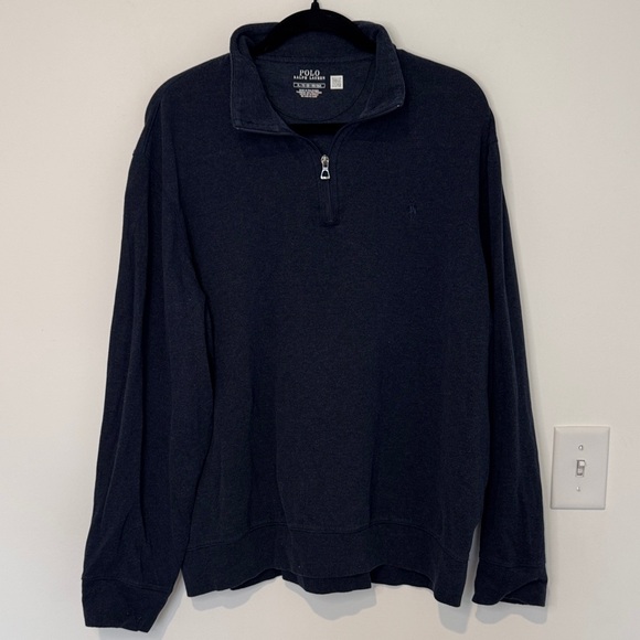 Polo Ralph Lauren Other - Polo by Ralph Lauren Men's Quarter Zip Sweater, Navy Blue - Size XL